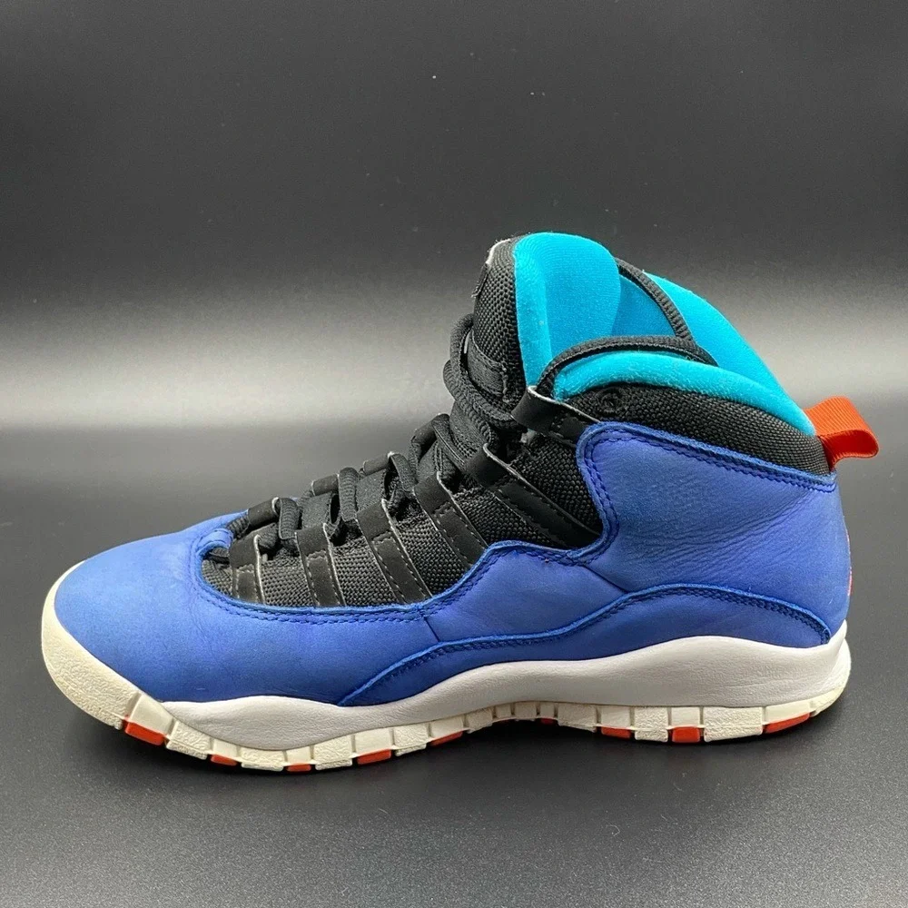 Jordan 10 Retro Tinker Blue‎ Orange Basketball Shoes 310805-408 Men's Sz 5Y